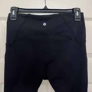 lululemon cropped black mesh leggings